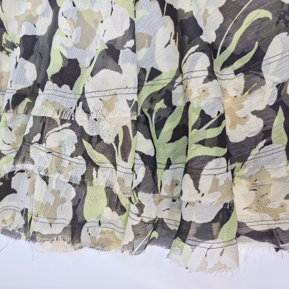 Free People Raven Printed Mini Dress Black Coffee Combo Green Floral M NWT $128 - Picture 8 of 16